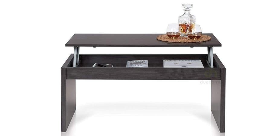 Mesa de centro elevable color ceniza